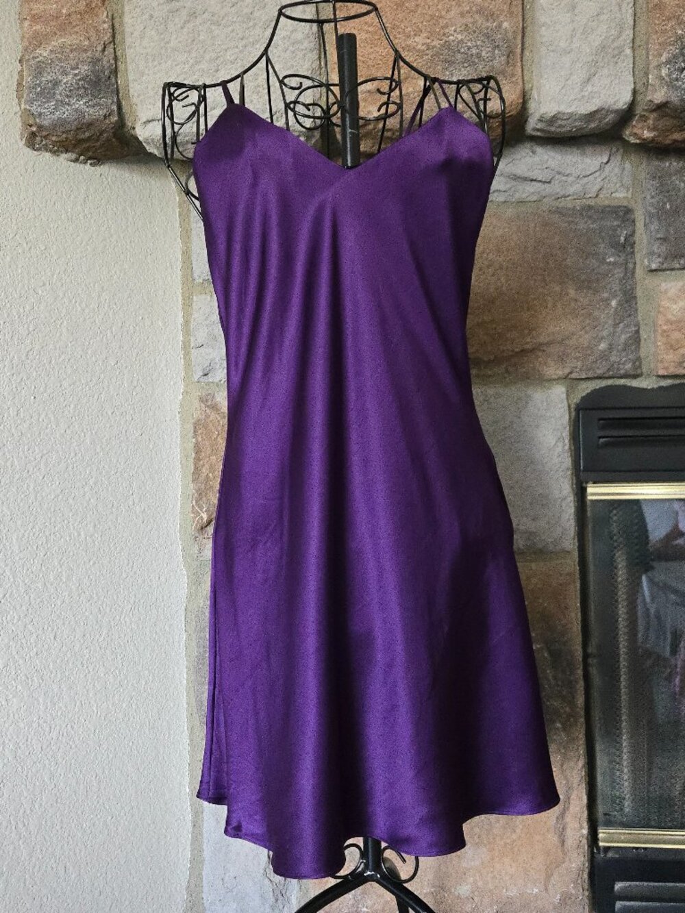 Deep Royal Purple Silk Dress